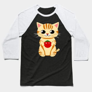 cute cat eating Baseball T-Shirt